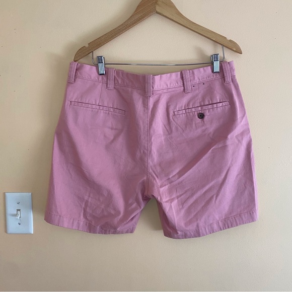 J.Crew Pink 7" Flex Chino Shorts Size 34 Flat Front Cotton Summer Casual Preppy - Picture 3 of 14